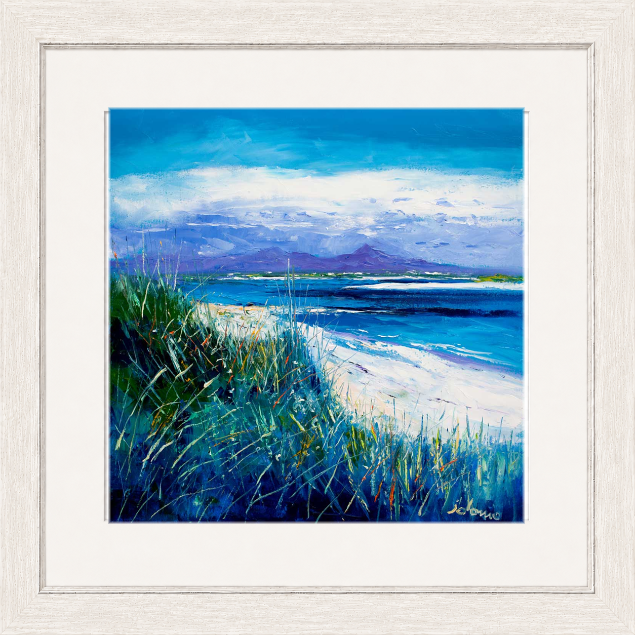 Summer Light Benbecula, Looking to South Uist by Jolomo - Scottish landscape artwork framed wall art print, product image 25