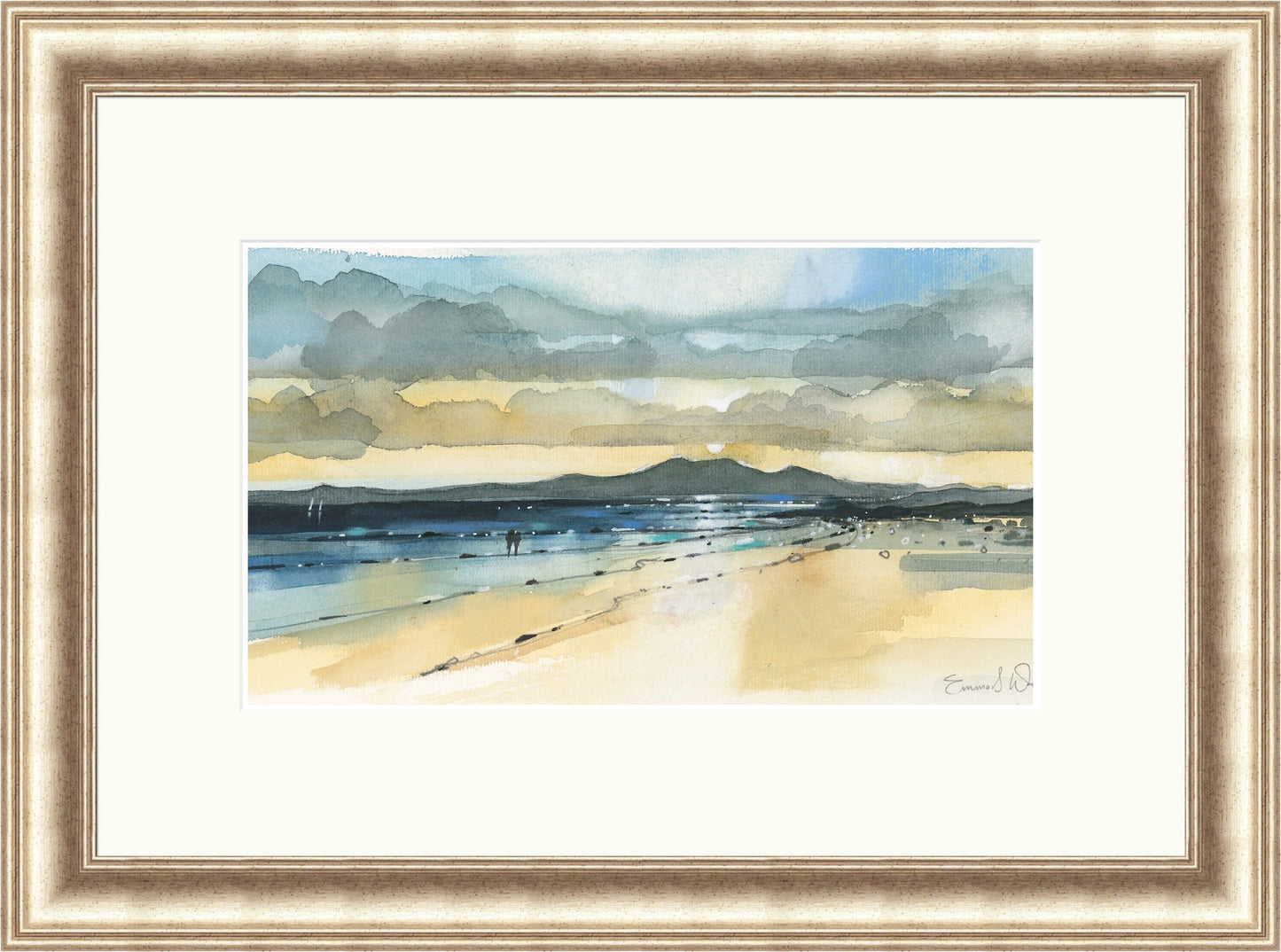 Sunset And Arran, Seamill by Emma S Davis