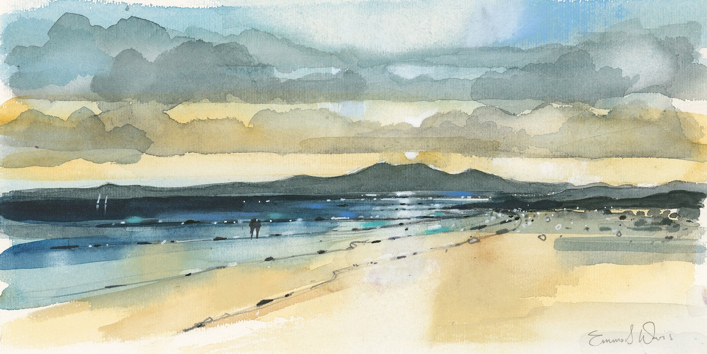 Sunset And Arran, Seamill by Emma S Davis