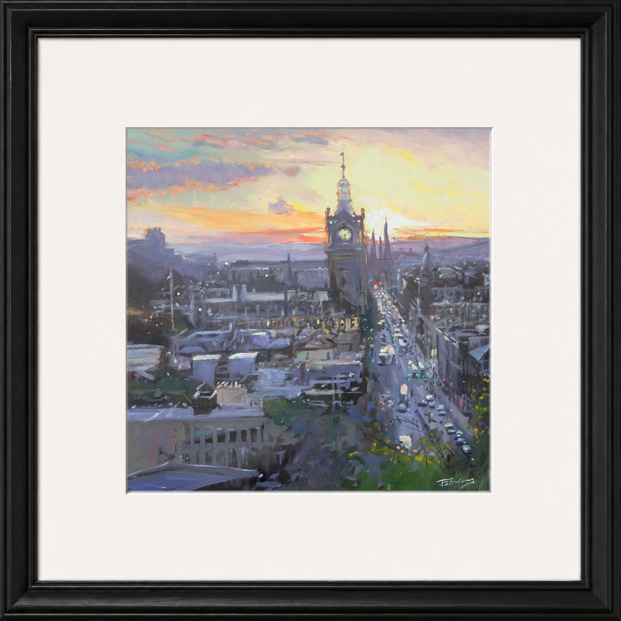Sunset on the City, Edinburgh by James Somerville Lindsay