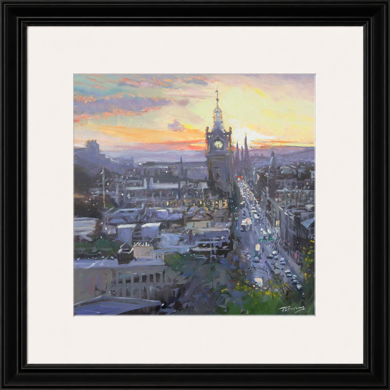 Sunset on the City, Edinburgh by James Somerville Lindsay