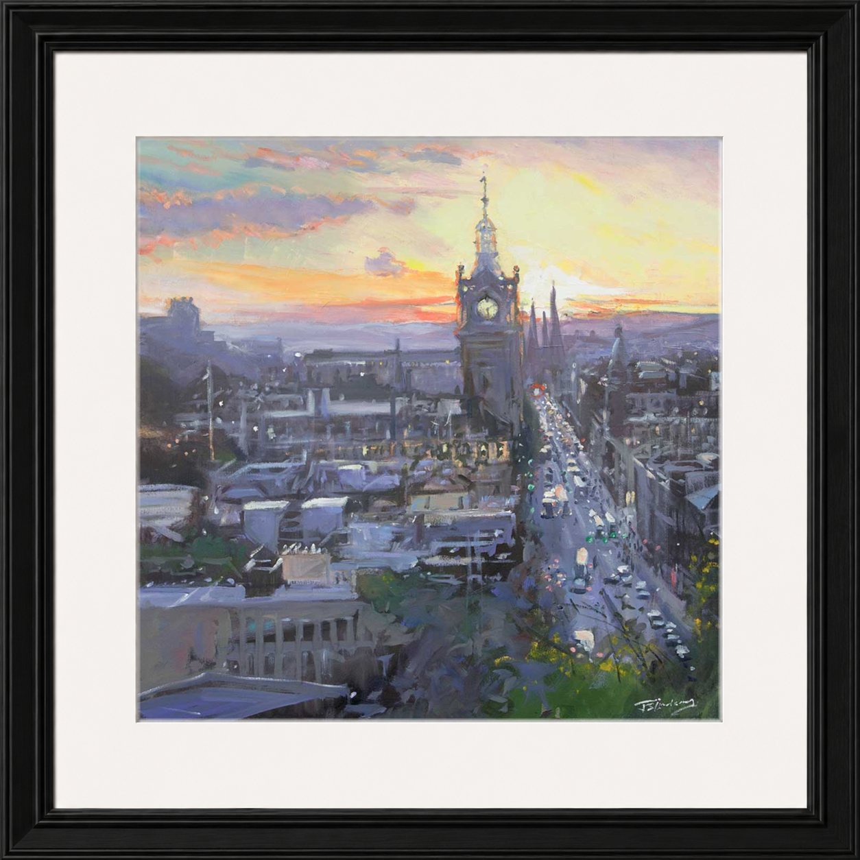 Sunset on the City, Edinburgh by James Somerville Lindsay