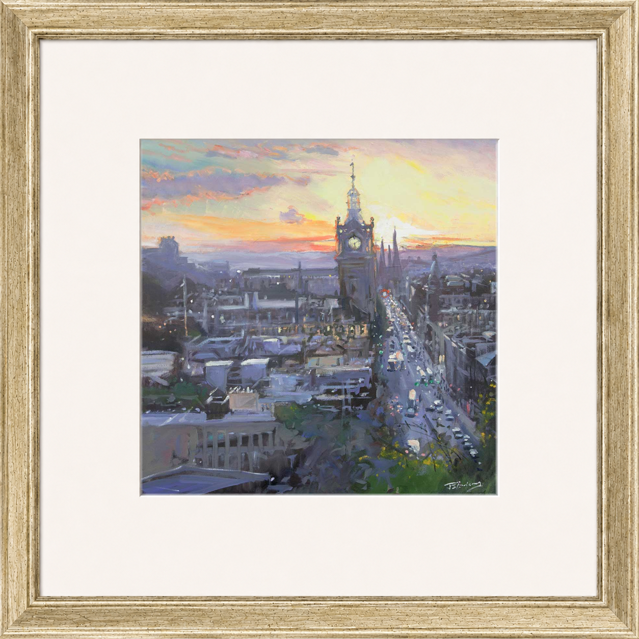 Sunset on the City, Edinburgh by James Somerville Lindsay