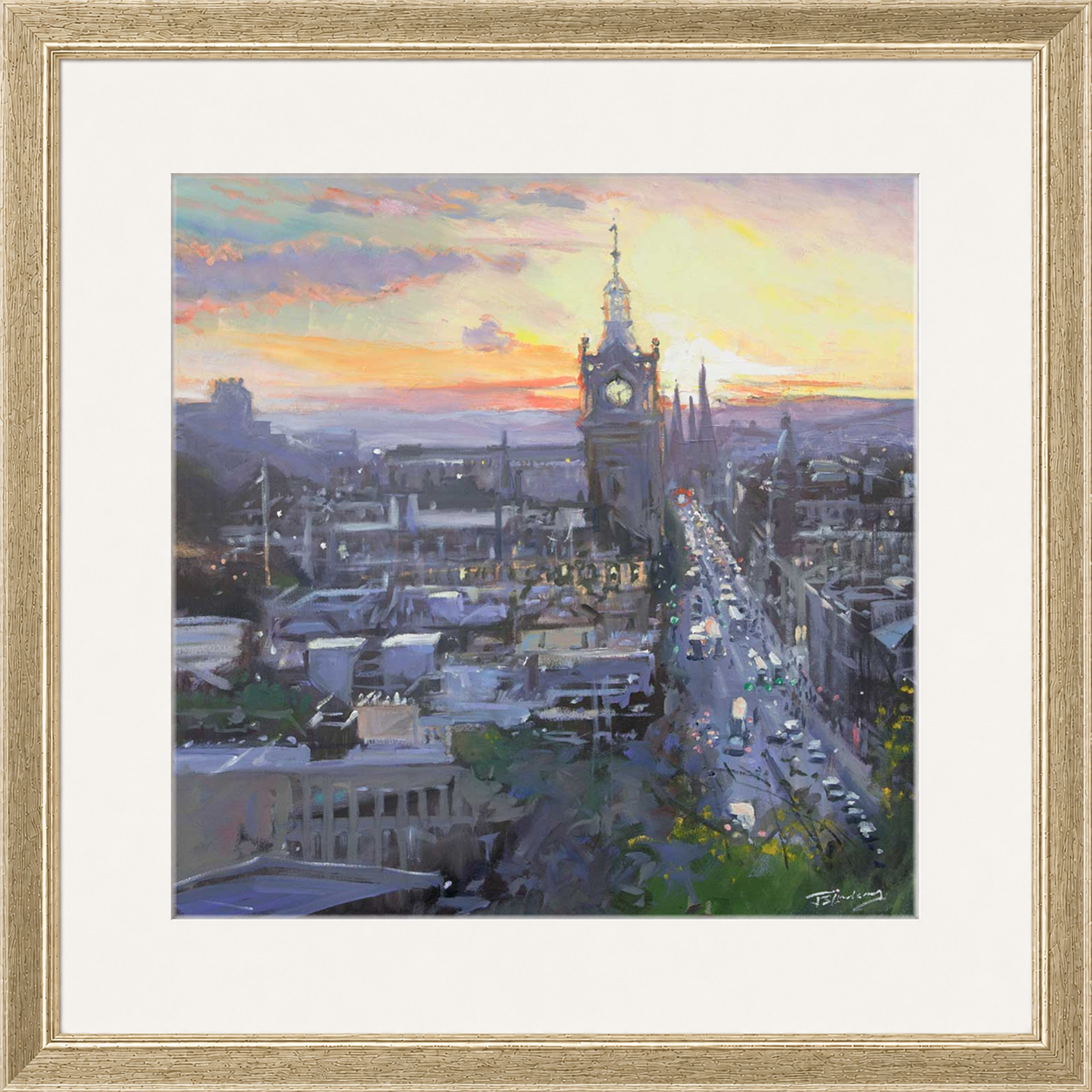 Sunset on the City, Edinburgh by James Somerville Lindsay