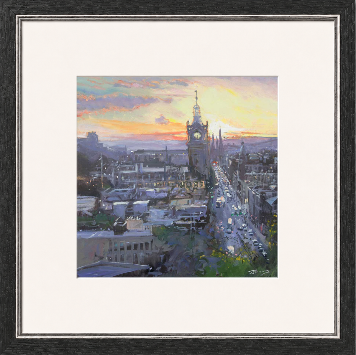 Sunset on the City, Edinburgh by James Somerville Lindsay