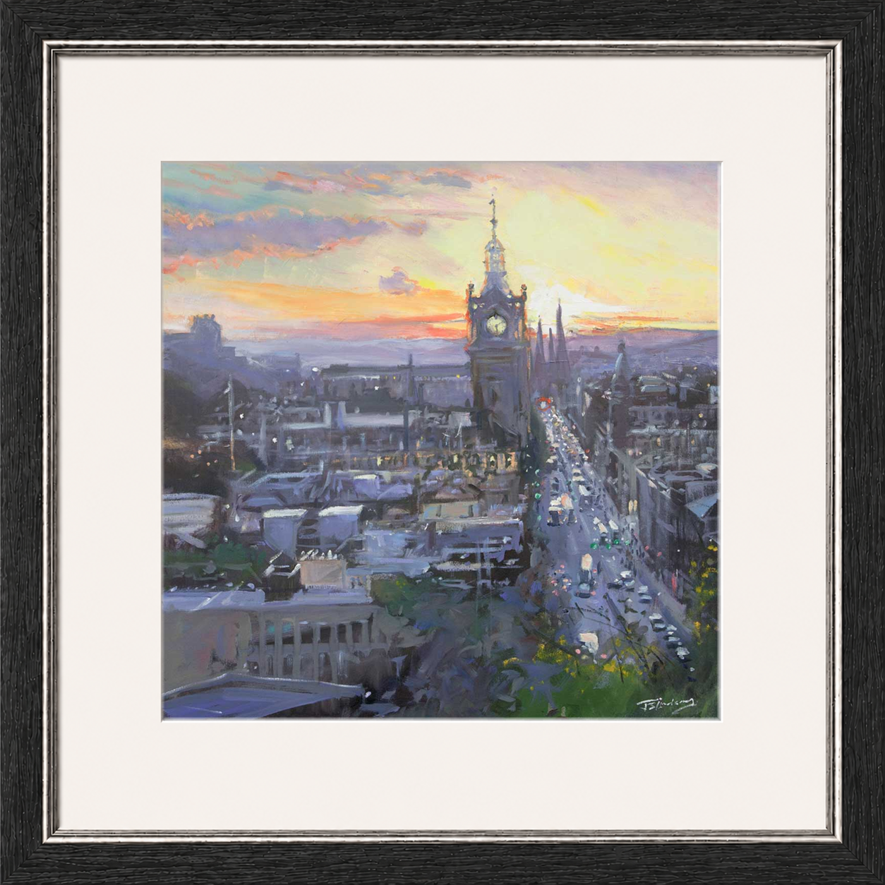 Sunset on the City, Edinburgh by James Somerville Lindsay