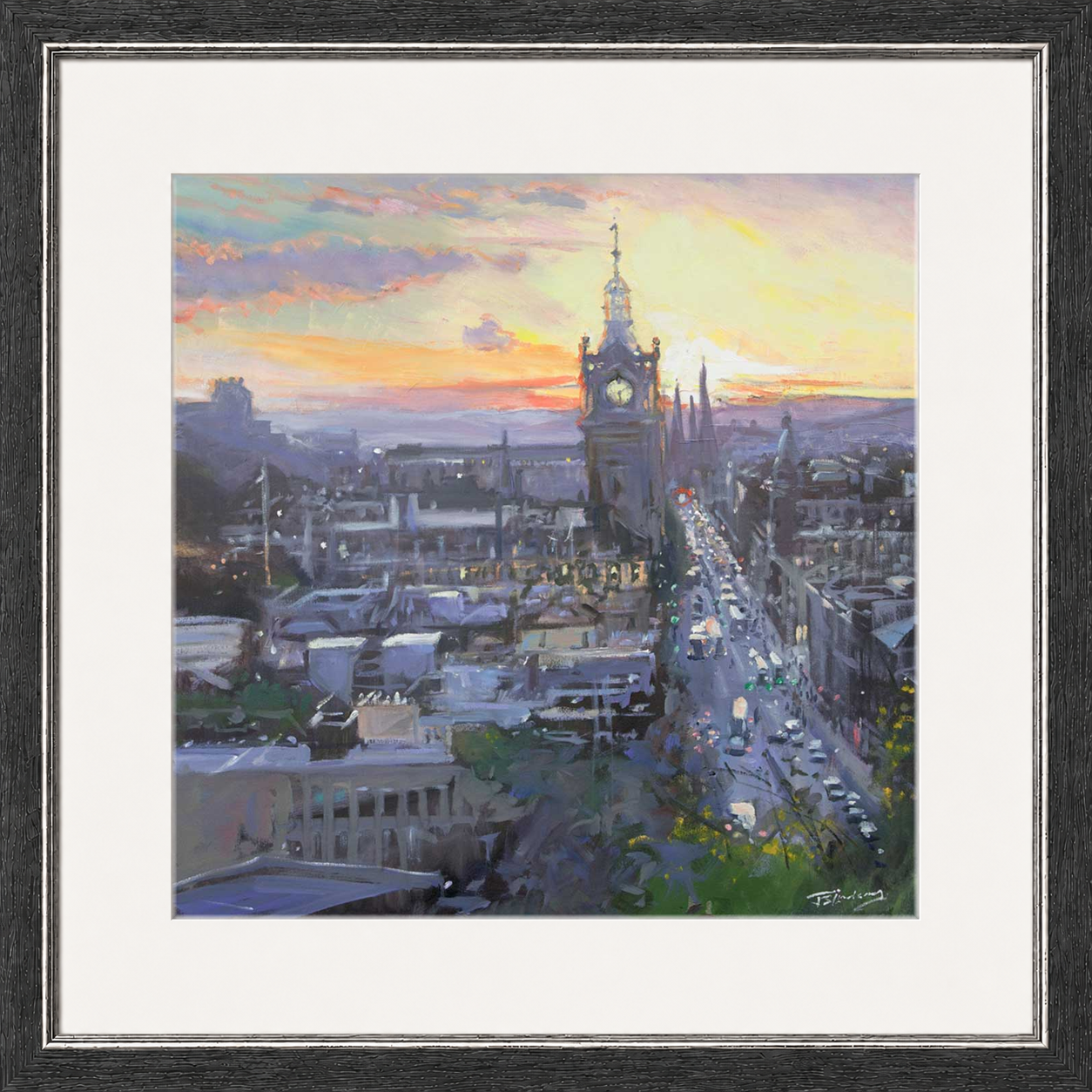 Sunset on the City, Edinburgh by James Somerville Lindsay