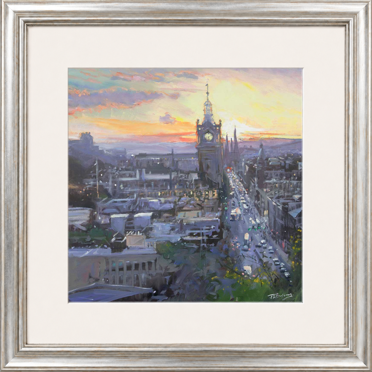 Sunset on the City, Edinburgh by James Somerville Lindsay