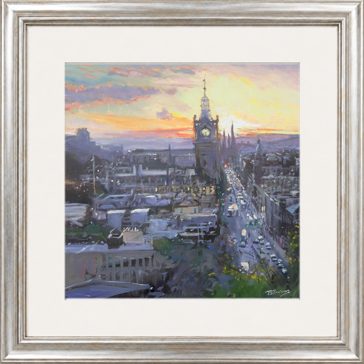 Sunset on the City, Edinburgh by James Somerville Lindsay