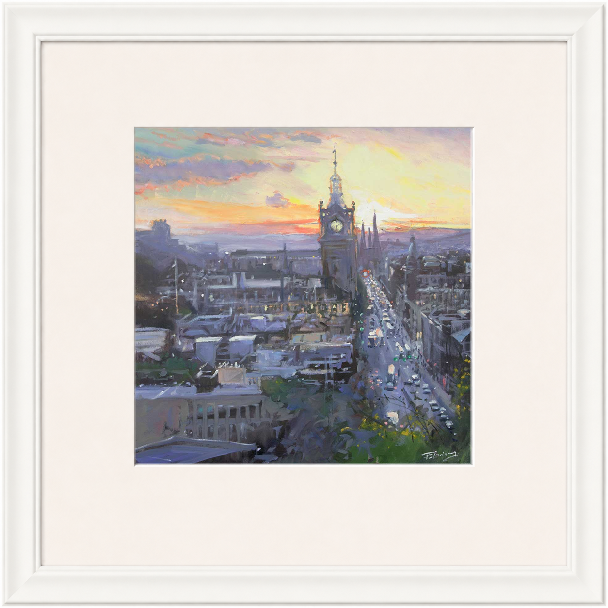 Sunset on the City, Edinburgh by James Somerville Lindsay