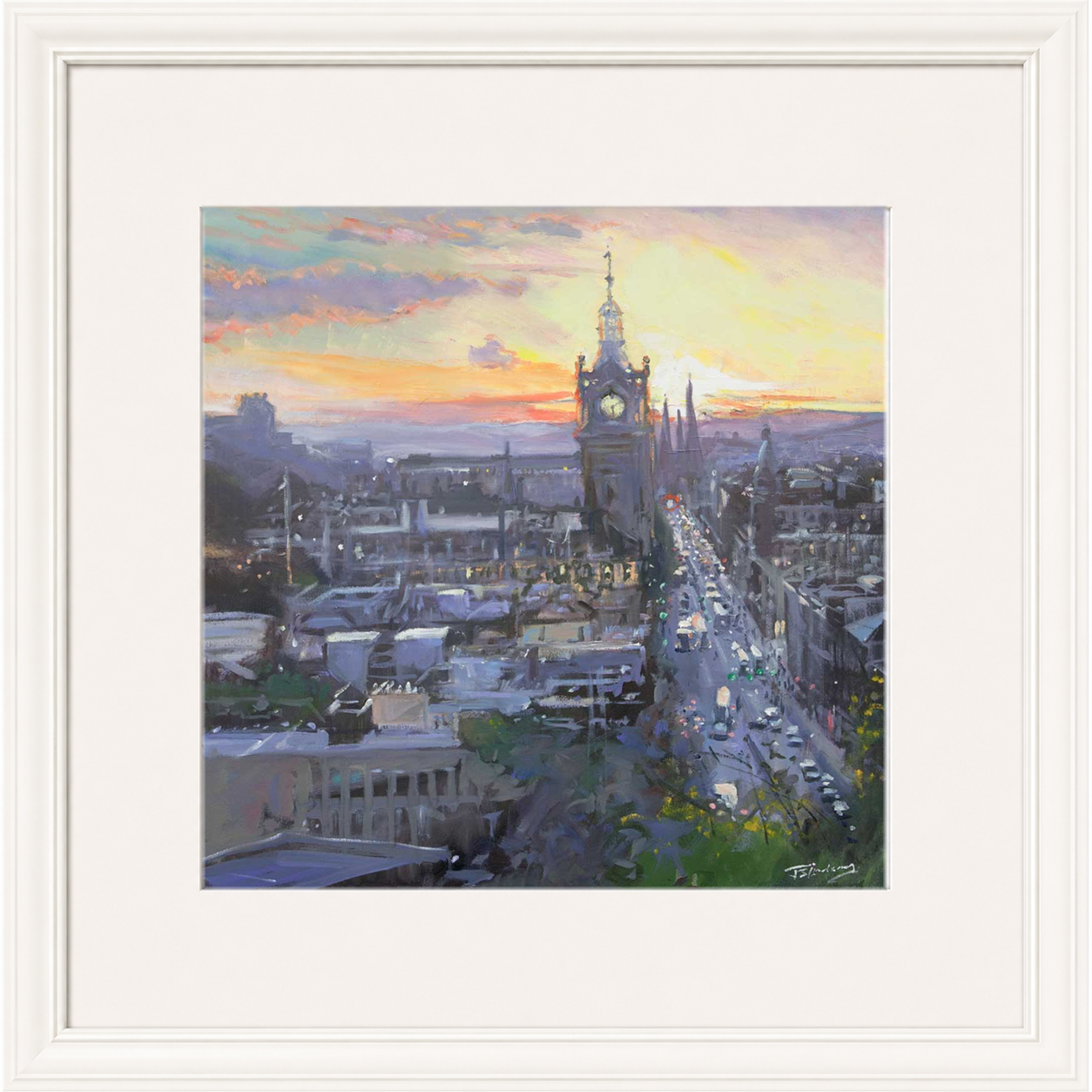 Sunset on the City, Edinburgh by James Somerville Lindsay