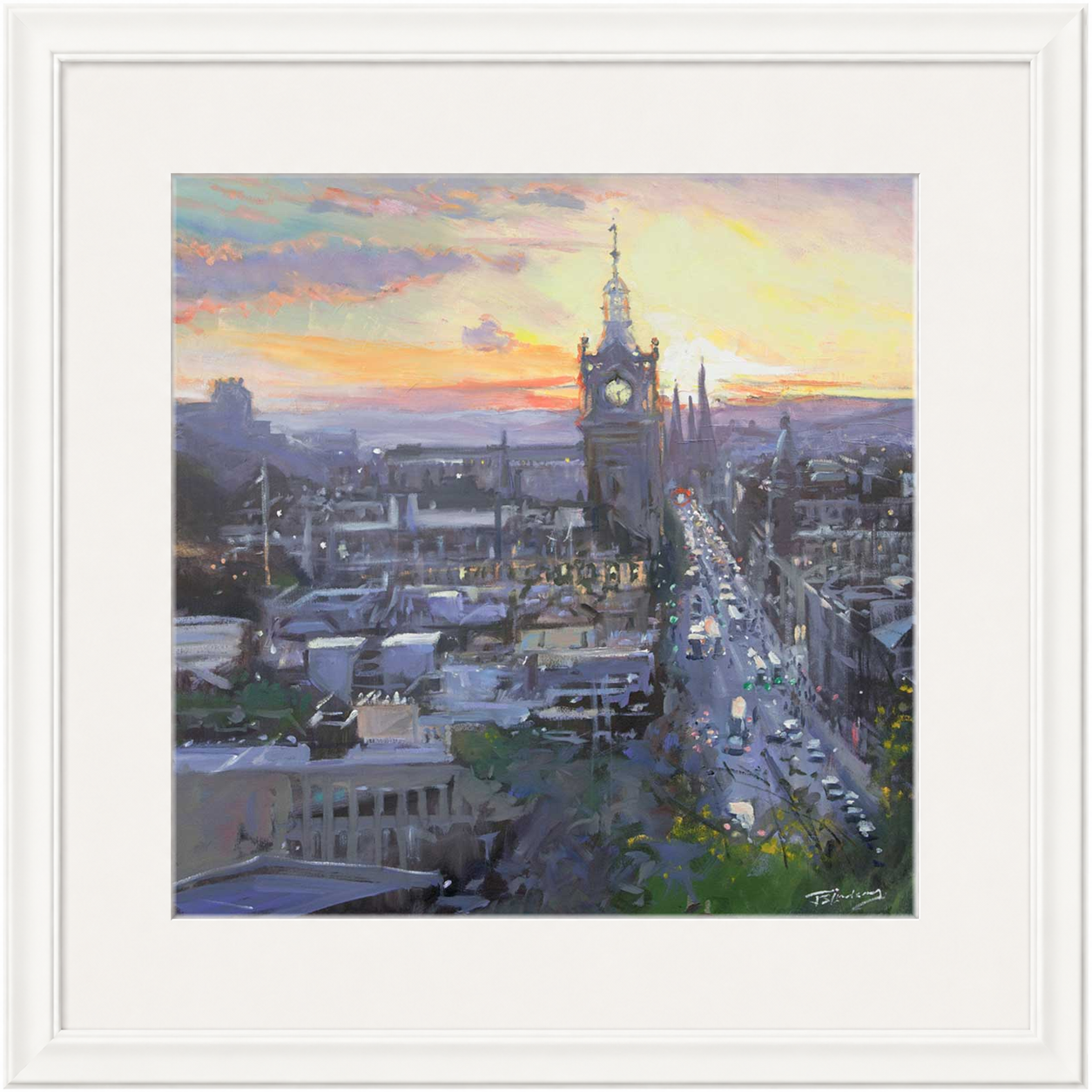 Sunset on the City, Edinburgh by James Somerville Lindsay