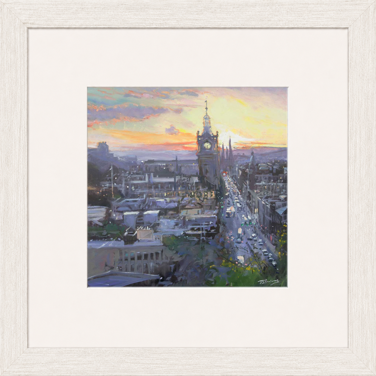 Sunset on the City, Edinburgh by James Somerville Lindsay