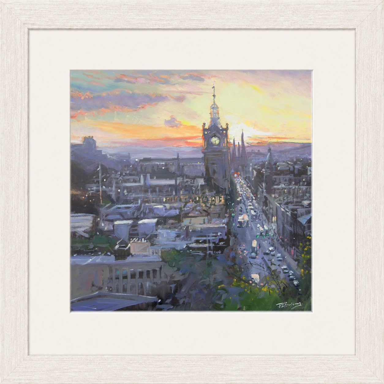 Sunset on the City, Edinburgh by James Somerville Lindsay