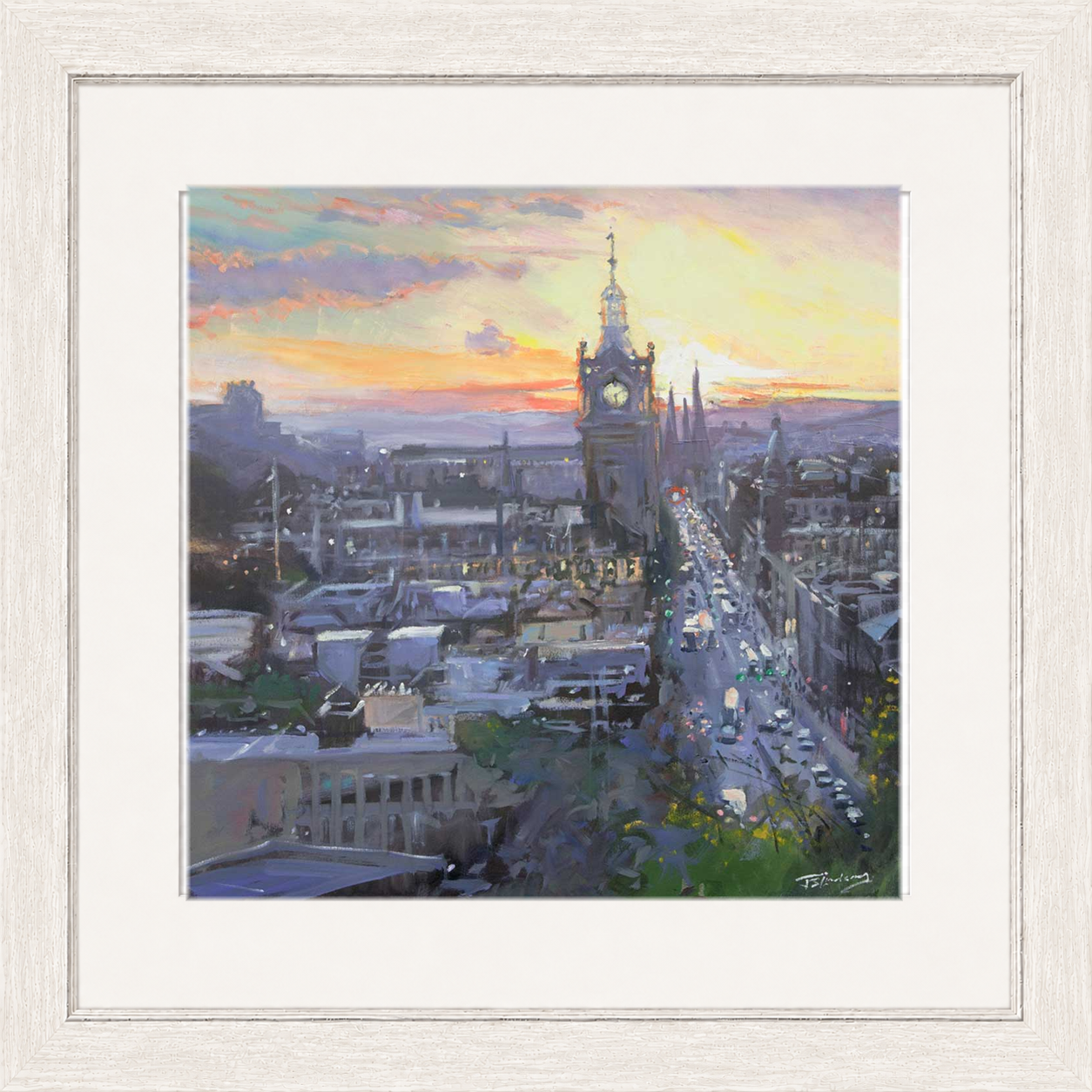 Sunset on the City, Edinburgh by James Somerville Lindsay
