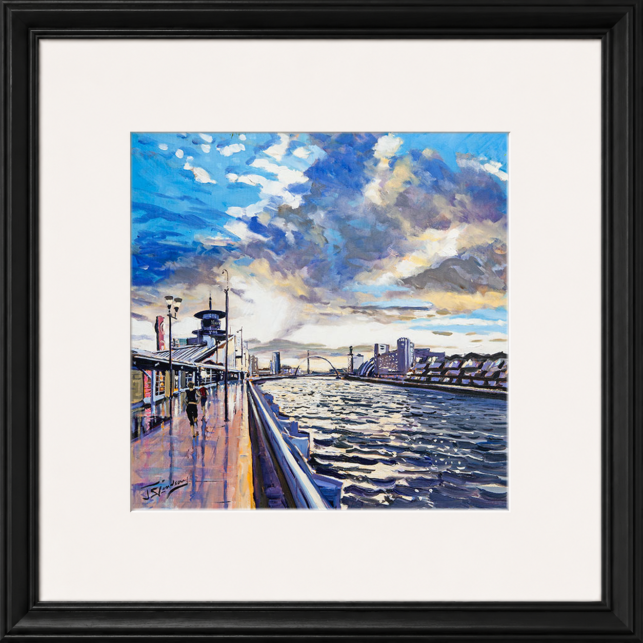 Sunset on the Quay, Glasgow by James Somerville Lindsay