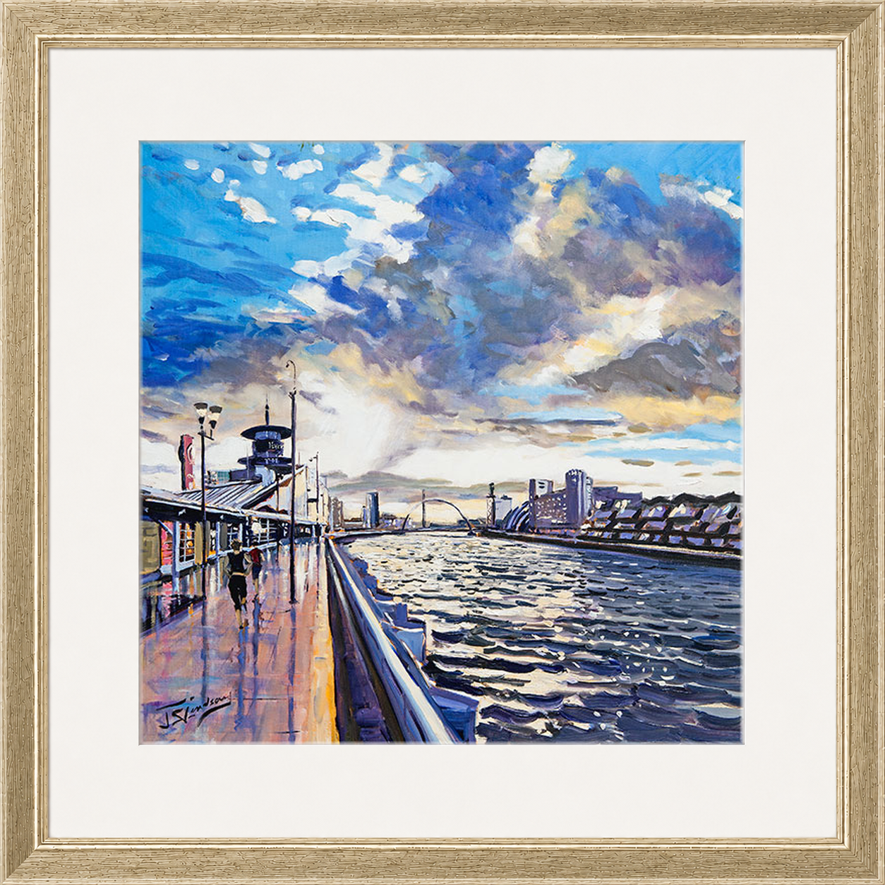 Sunset on the Quay, Glasgow by James Somerville Lindsay