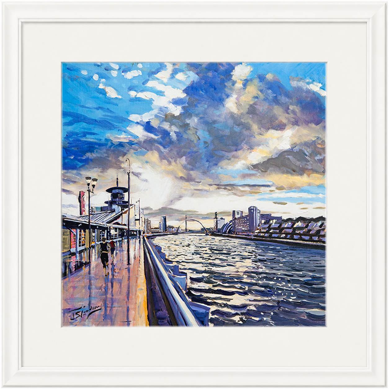 Sunset on the Quay, Glasgow by James Somerville Lindsay