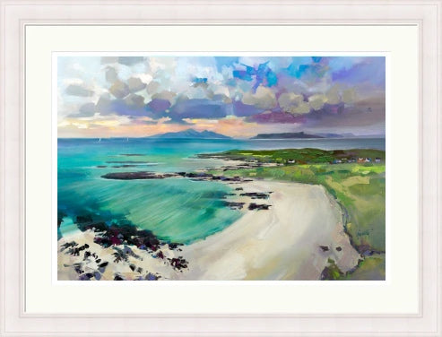 Eigg and Rhum from Sanna Bay by Scott Naismith framed signed limited edition Scottish landscape wall art print - alternate product image 7