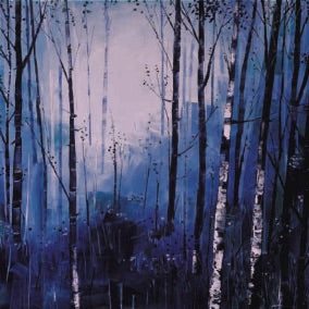 Birches and Blues Limited Edition Art Print By Daniel Campbell