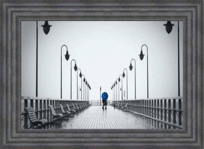 Strolling On The Pier - Blue
