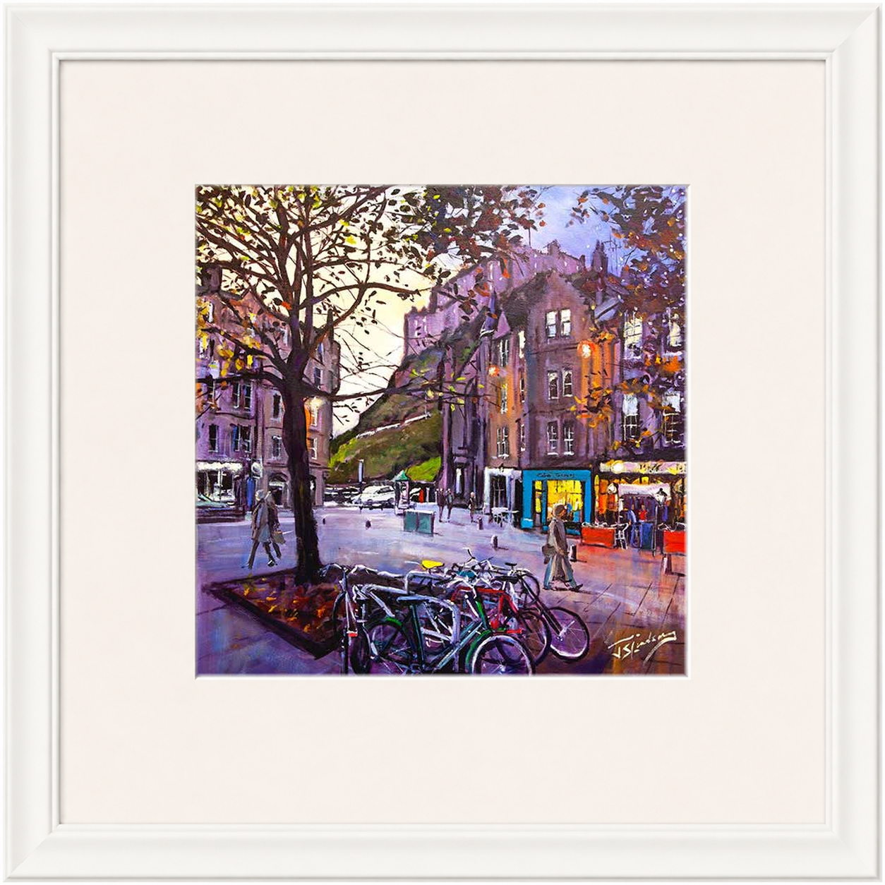 Evening Falls, Grassmarket Edinburgh by James Somerville Lindsay