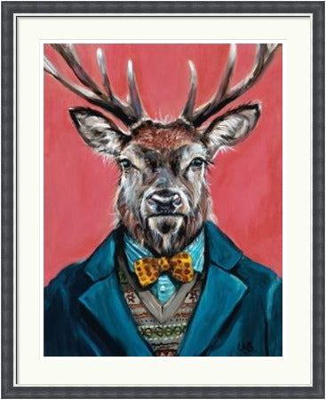 Callum Stag Print by Louise Brown