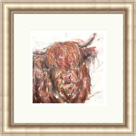 Lady Highland Cow Art Print by Tori Ratcliffe