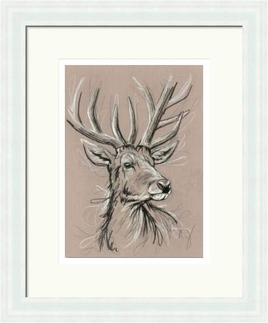 White Hart Stag Art Print by Tori Ratcliffe