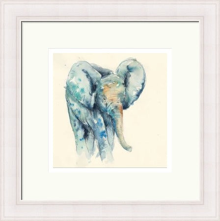 Little Foot Elephant Art Print by Tori Ratcliffe