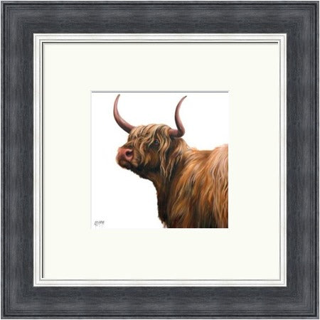 Miss McLeod Highland Cow Art Print by Georgina McMaster