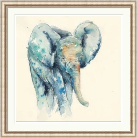 Little Foot Elephant Art Print by Tori Ratcliffe