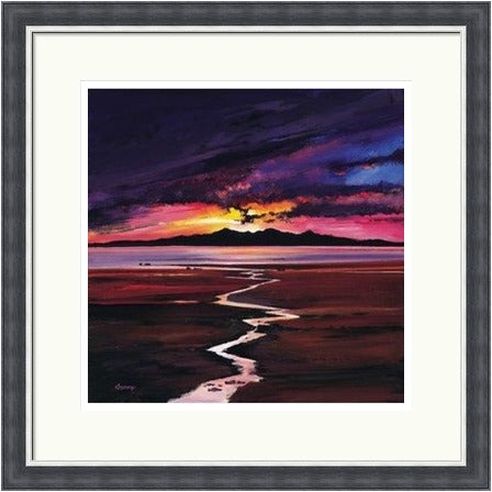 Sunset Over Arran (Signed Limited Edition) by Davy Brown