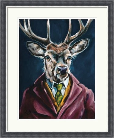 Clyde Stag Print by Louise Brown