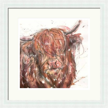 Lady Highland Cow Art Print by Tori Ratcliffe