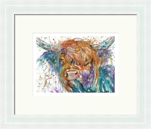 Hermione Highland Cow Art Print by Tori Ratcliffe