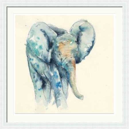 Little Foot Elephant Art Print by Tori Ratcliffe