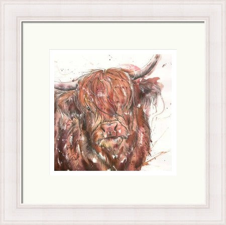 Lady Highland Cow Art Print by Tori Ratcliffe