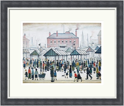 Market Scene, Northern Town, 1939 by L S Lowry