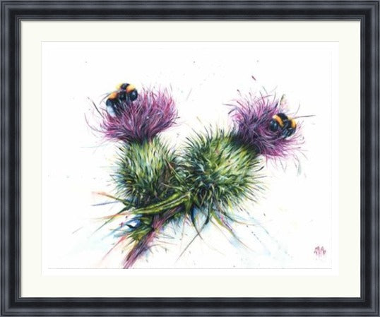 Twin Peaks Bees on Thistles Art Print Limited Edition) by Georgina McMaster