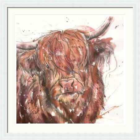 Lady Highland Cow Art Print by Tori Ratcliffe