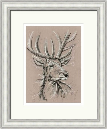 White Hart Stag Art Print by Tori Ratcliffe