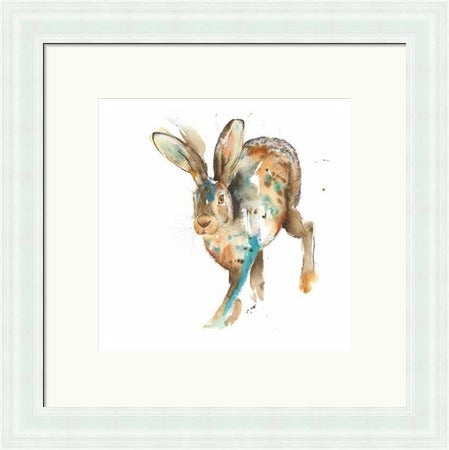 Fleet Foot Hare Stag Art Print by Tori Ratcliffe