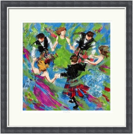 Spring Fling Ceilidh Dancers by Janet McCrorie