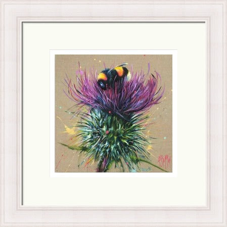 Bob Bee on Thistle Art Print (Limited Edition) by Georgina McMaster