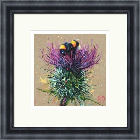 Bob Bee on Thistle Art Print (Limited Edition) by Georgina McMaster