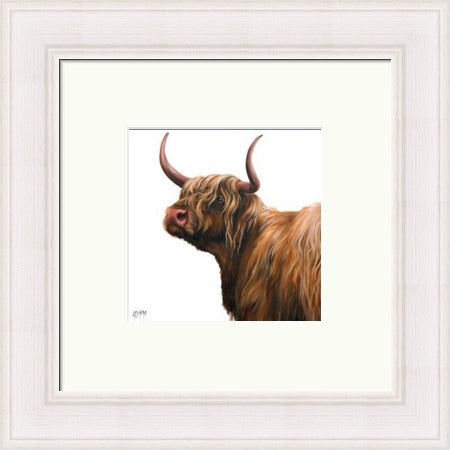 Miss McLeod Highland Cow Art Print by Georgina McMaster