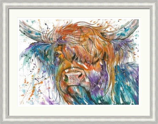 Hermione Highland Cow Art Print by Tori Ratcliffe