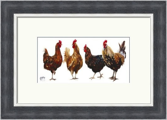 Eany Meeny Miny Mo Chickens Art Print by Georgina McMaster