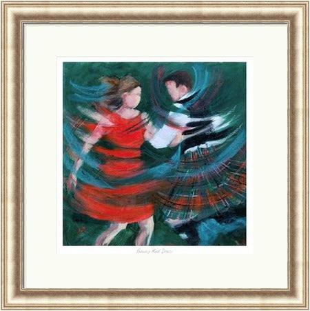 Bonny Dress Ceilidh Dancers by Janet McCrorie